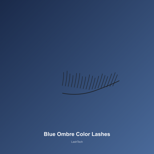Blue Ombre Color Lashes — development preview image