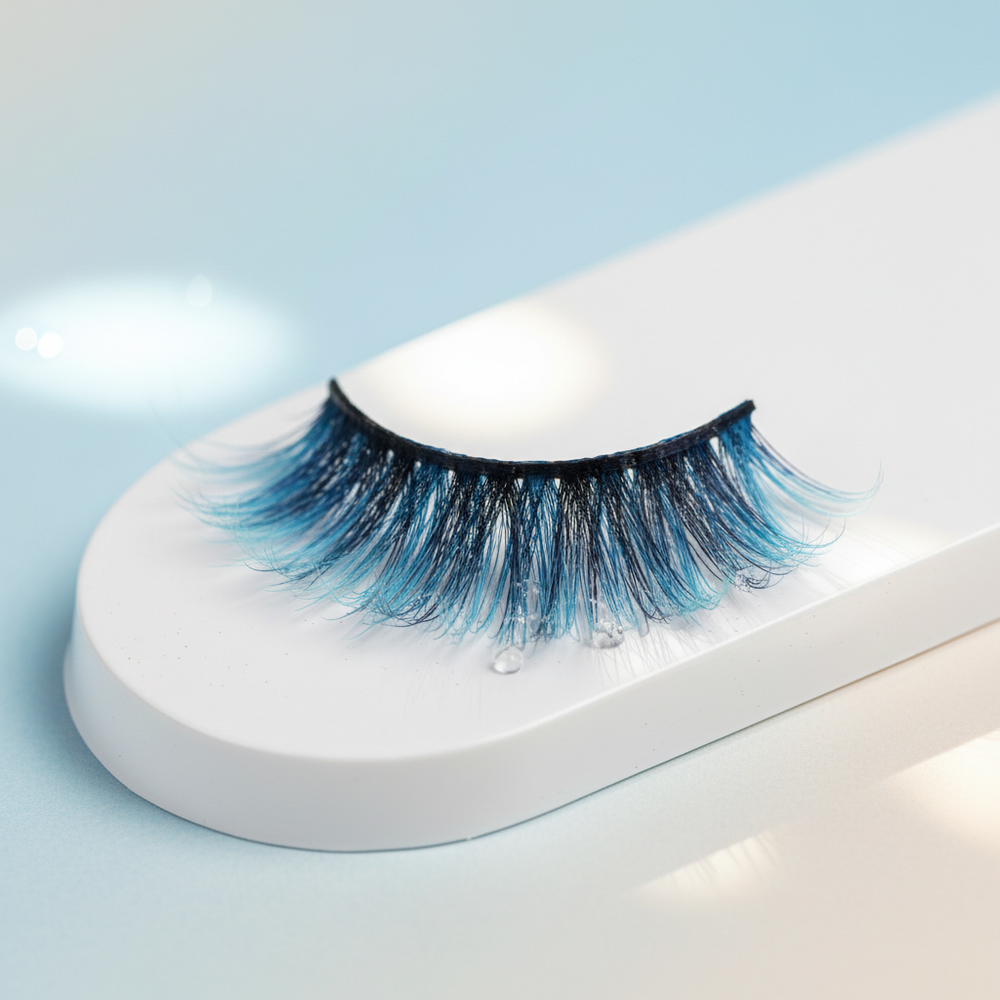 Blue Ombre Color Lashes